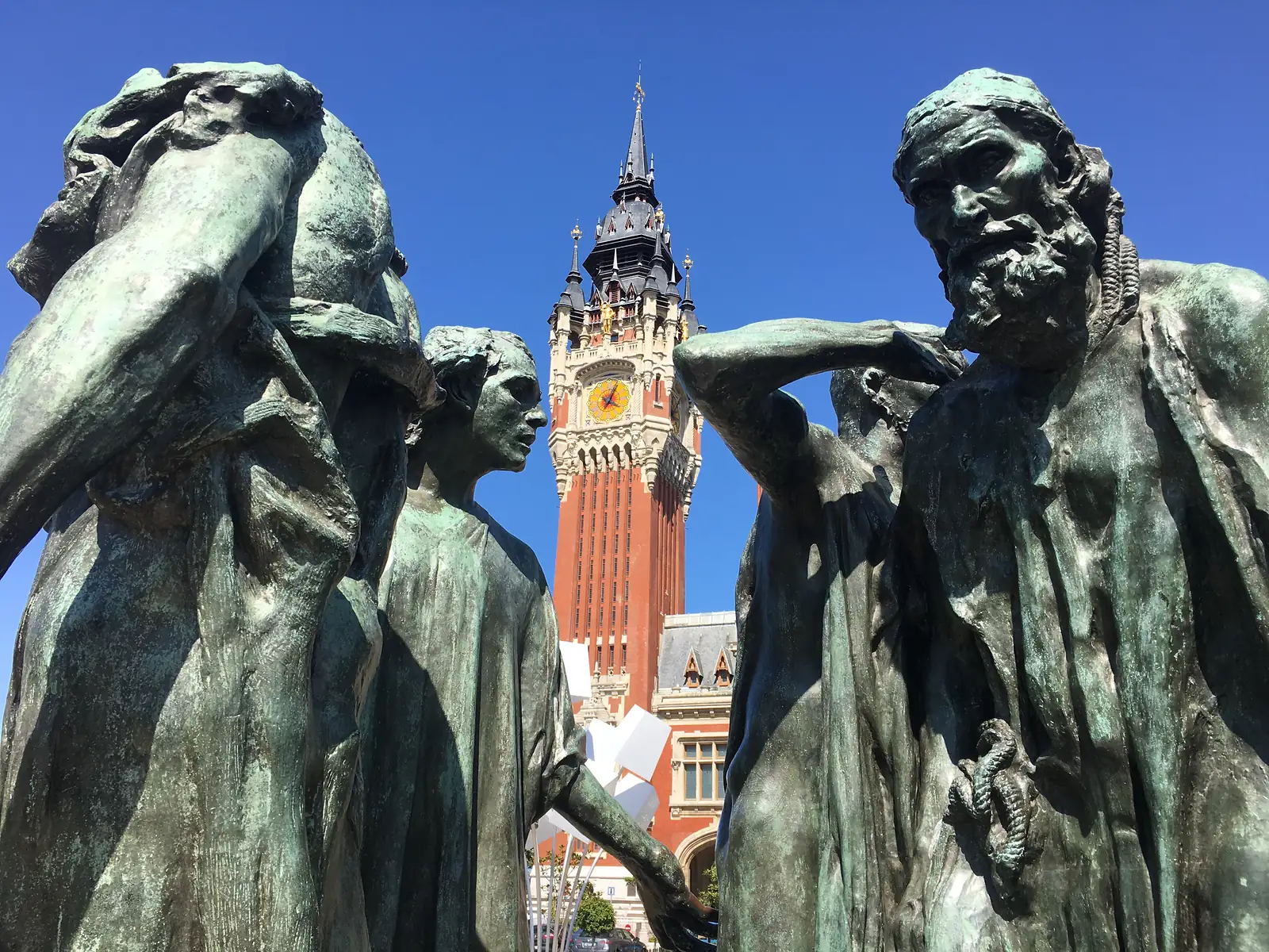 Close up of the Burghers of Calais at the town hall